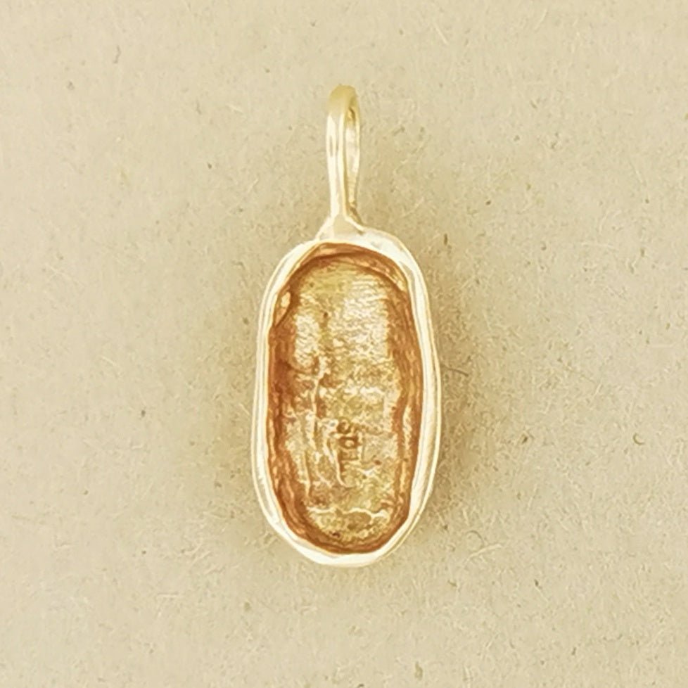 3D Egyptian Scarab Pendant in Antique Bronze Back View - Le Dragon Argenté