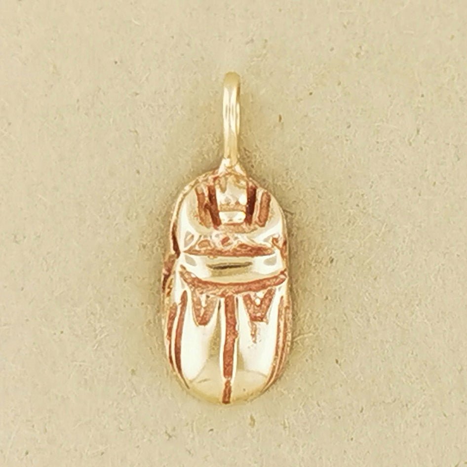 3D Egyptian Scarab Pendant In Antique Bronze - Le Dragon Argenté