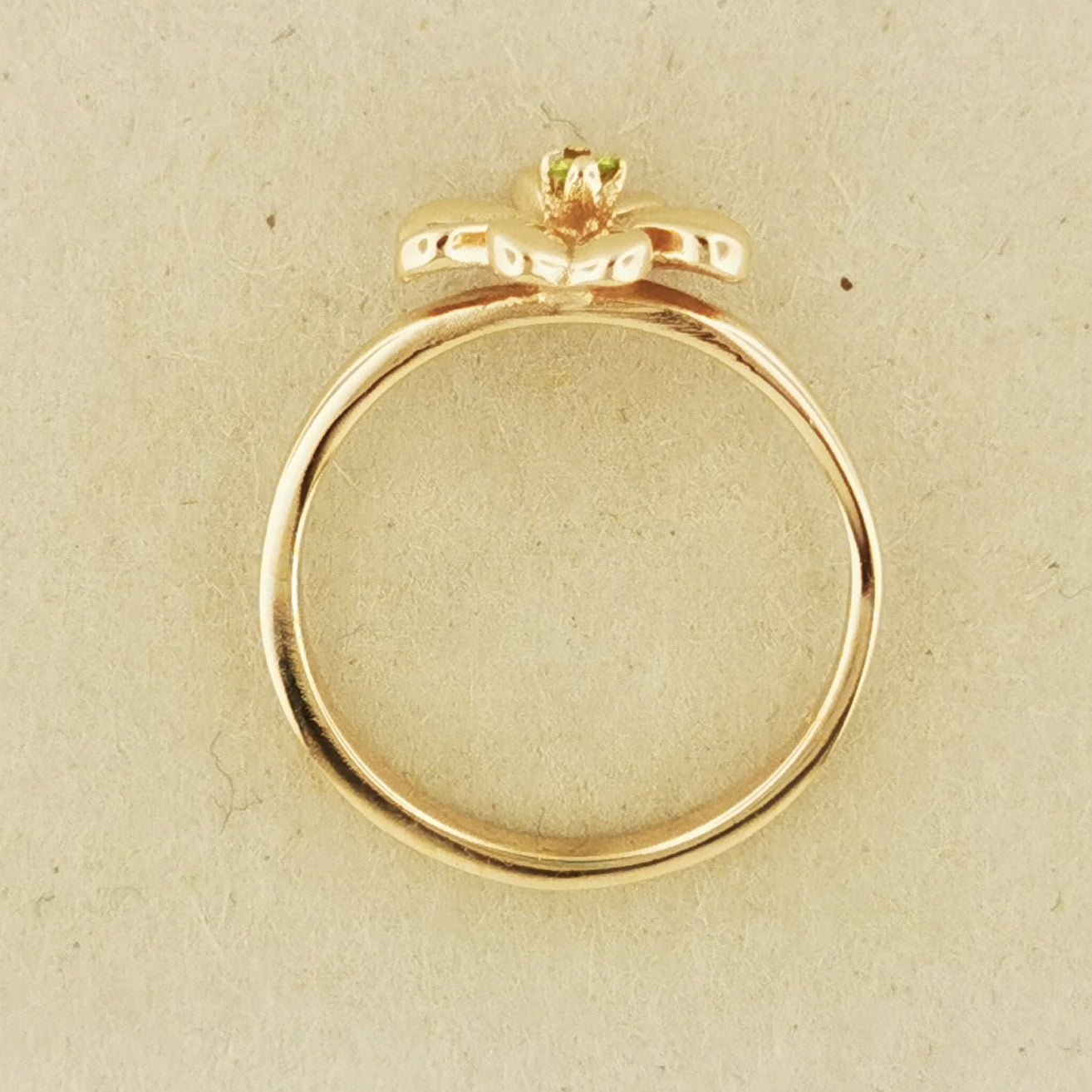 4 Leaf Clover Birthstone Ring In Antique Bronze - Le Dragon Argenté