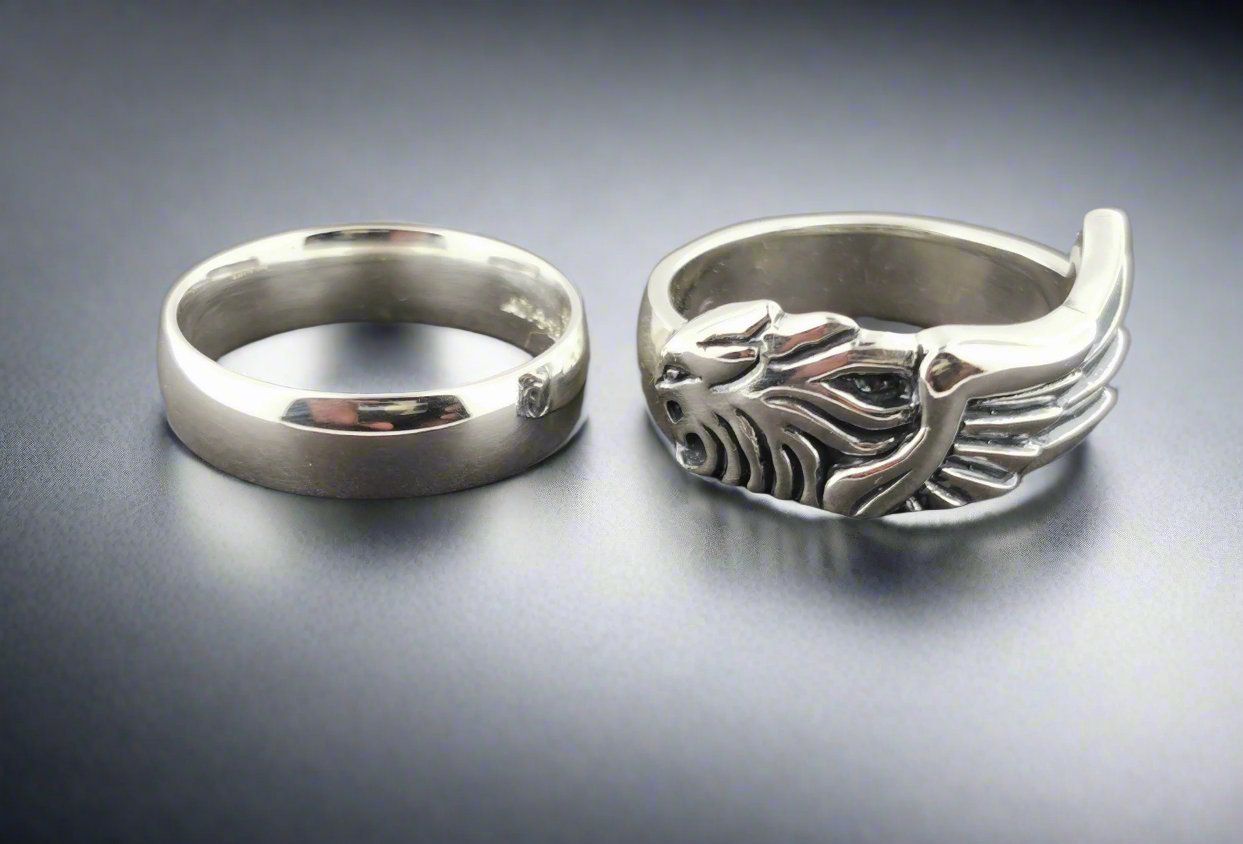 6mm Simple Comfort Fit Sterling Silver band - Le Dragon Argenté