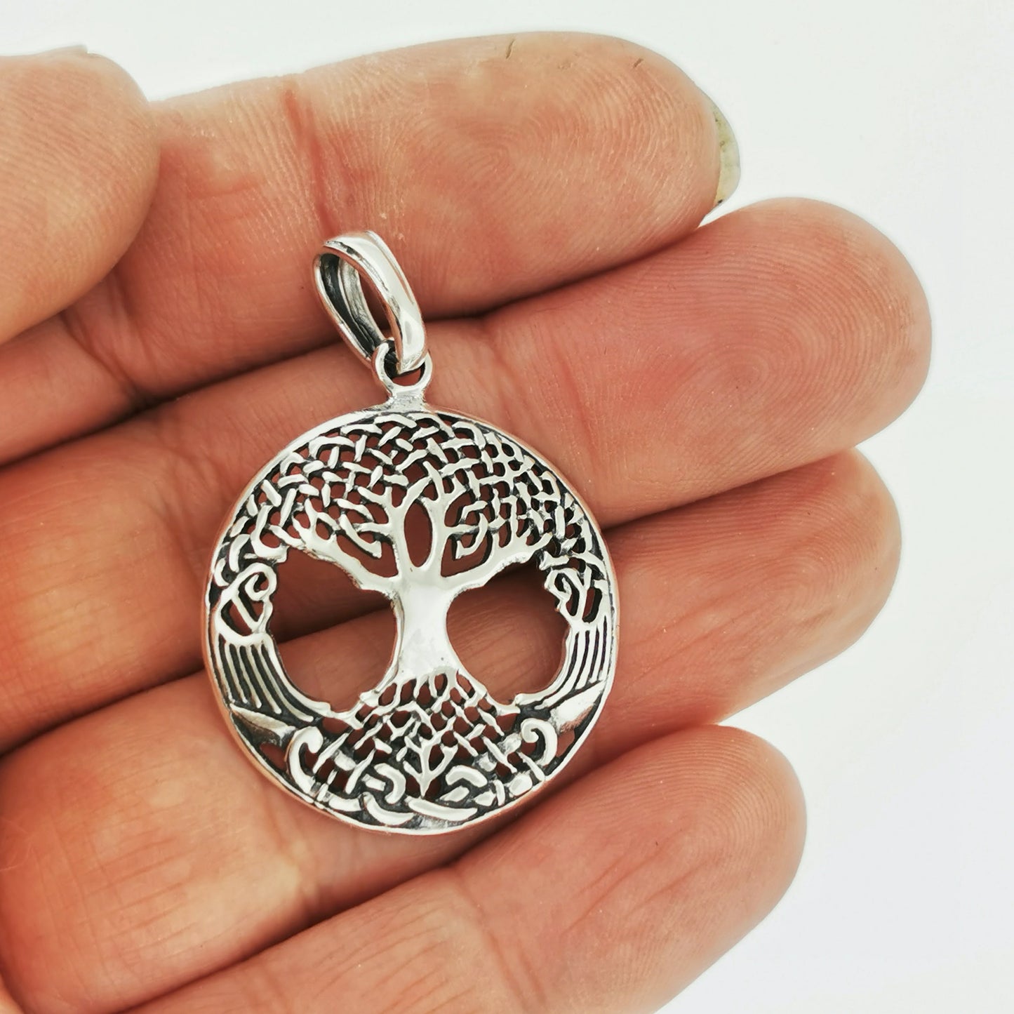 Celtic Tree of Life Pendant in 925 Silver or Bronze, Yggdrasil Tree Pendant Necklace, Norse Tree Necklace Pendant, Pagan Jewelry Gift