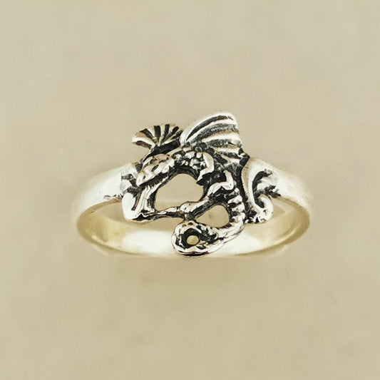 Fairy Dragon Ring in Sterling Silver, Small Dragon Ring, Dragon Ring for Her, Sterling Silver Dragon Jewellery, Dragon Jewelry for Her, Dragon Lover Ring, Silver Dragon Ring, Dragon Jewellery in Silver, Vintage Silver Dragon Ring, Fairy Dragon Ring