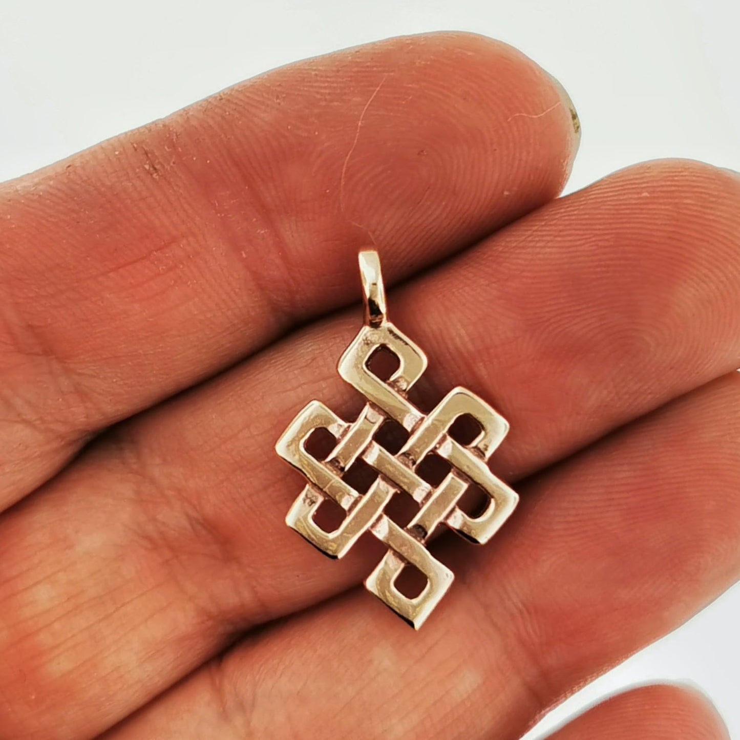Endless Knot Pendant in Sterling Silver or Antique Bronze