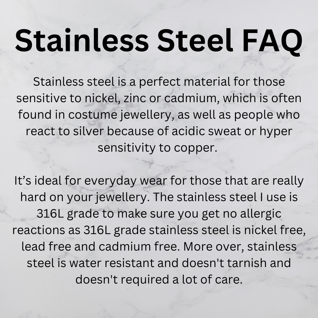 Stainless Steel Materials FAQ Crescent Moon Wand Charm Pendant - Le Dragon Argenté