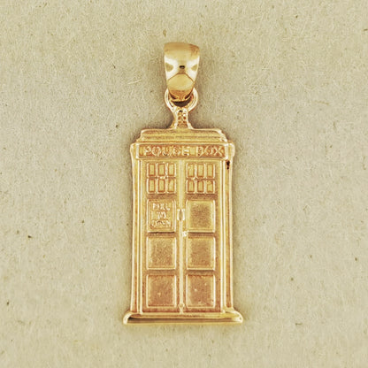 Handmade Tardis Charm Pendant from Dr Who, Dr Who Pendant, Sci-Fi Pendant, Phone Box Pendant, Police Box Pendant, Phone Box Charm, Sci fi Charm Pendant, Dr Who Tardis Pendant, Bronze Tardis Charm Pendant, Sci-fi Jewelry, Bronze Tardis Pendant