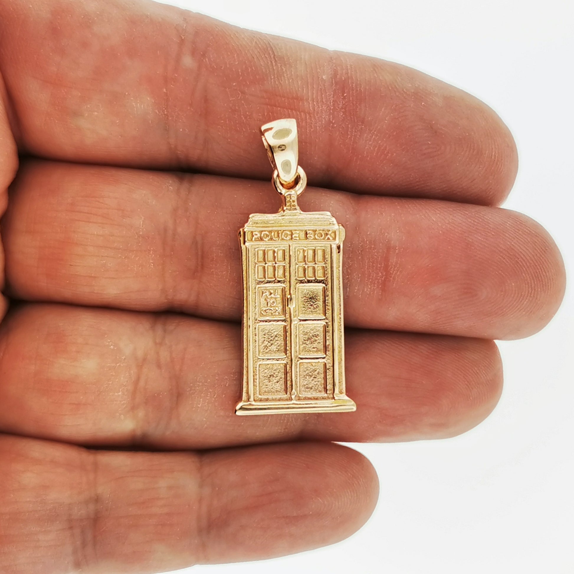 Handmade Tardis Charm Pendant from Dr Who, Dr Who Pendant, Sci-Fi Pendant, Phone Box Pendant, Police Box Pendant, Phone Box Charm, Sci fi Charm Pendant, Dr Who Tardis Pendant, Bronze Tardis Charm Pendant, Sci-fi Jewelry, Bronze Tardis Pendant