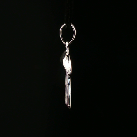 Textured Mushroom Pendant in .925 Sterling Silver - Le Dragon Argenté