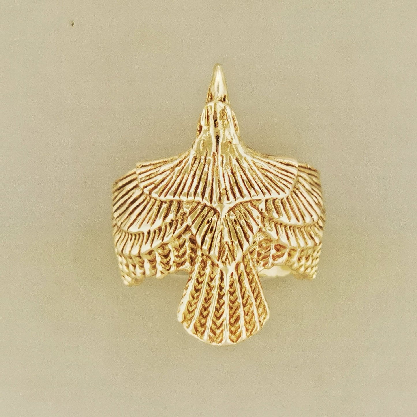 Adjustable Eagle Ring in Antique Bronze - Le Dragon Argenté