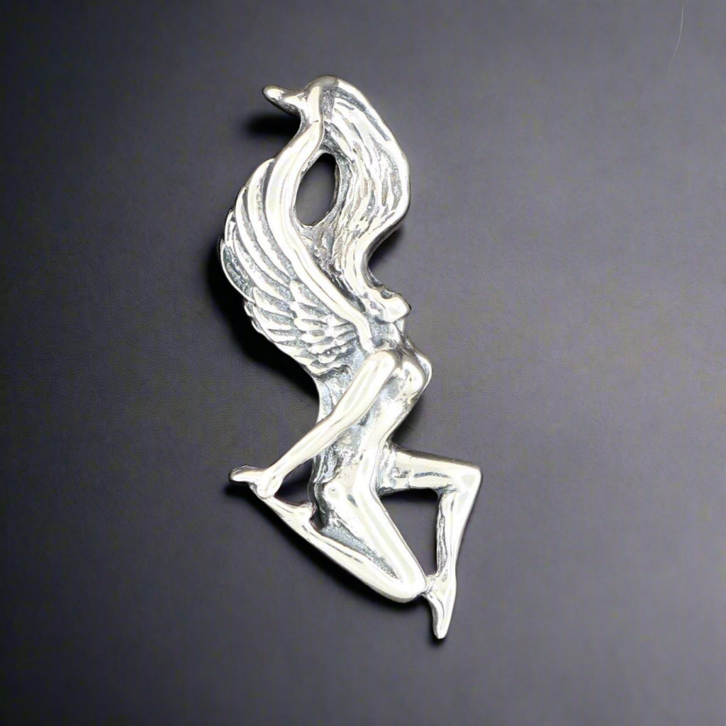 Angel pendant in Sterling Silver or Antique Bronze - Le Dragon Argenté