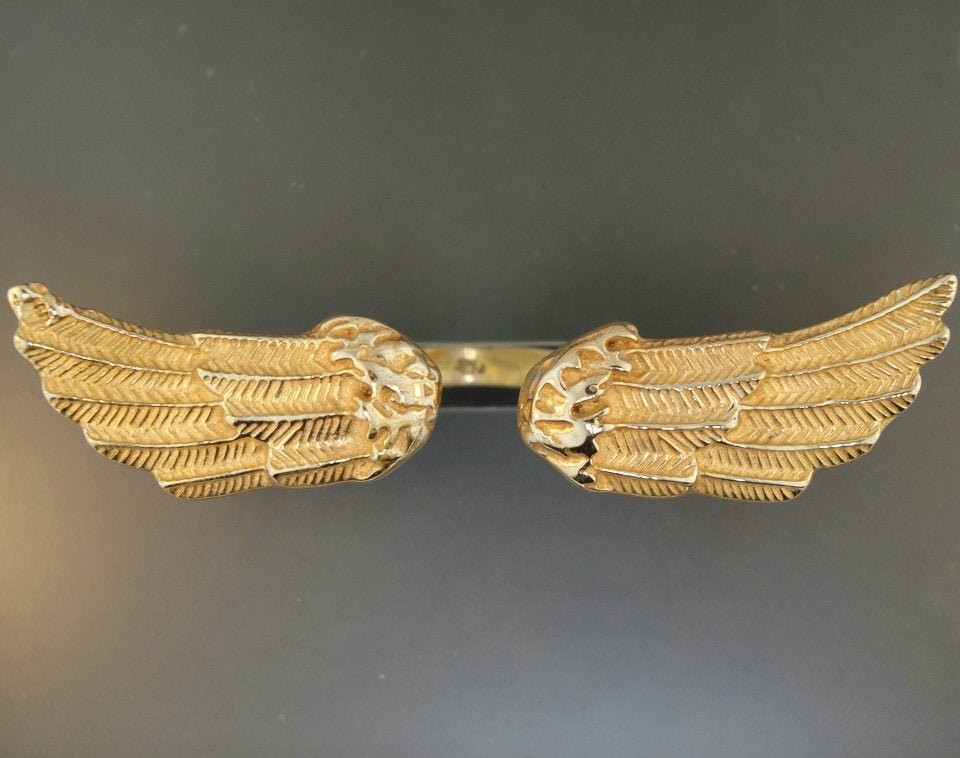 Angel Wings Ring in Sterling Silver or Antique Bronze - Le Dragon Argenté