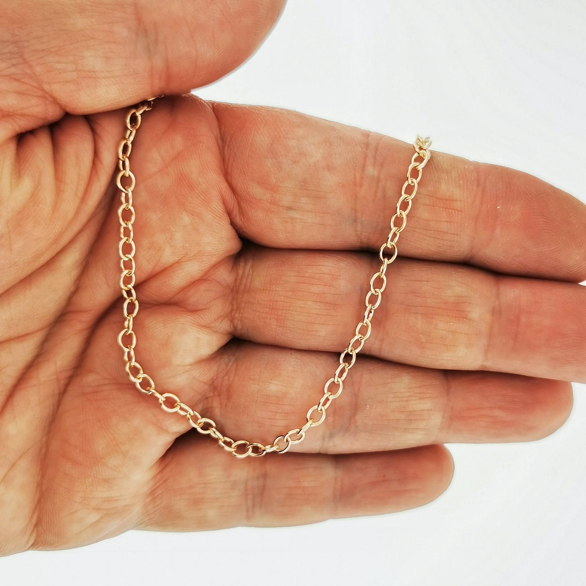 Antique Bronze 3mm Oval Cable Chain Made to Order - Le Dragon Argenté