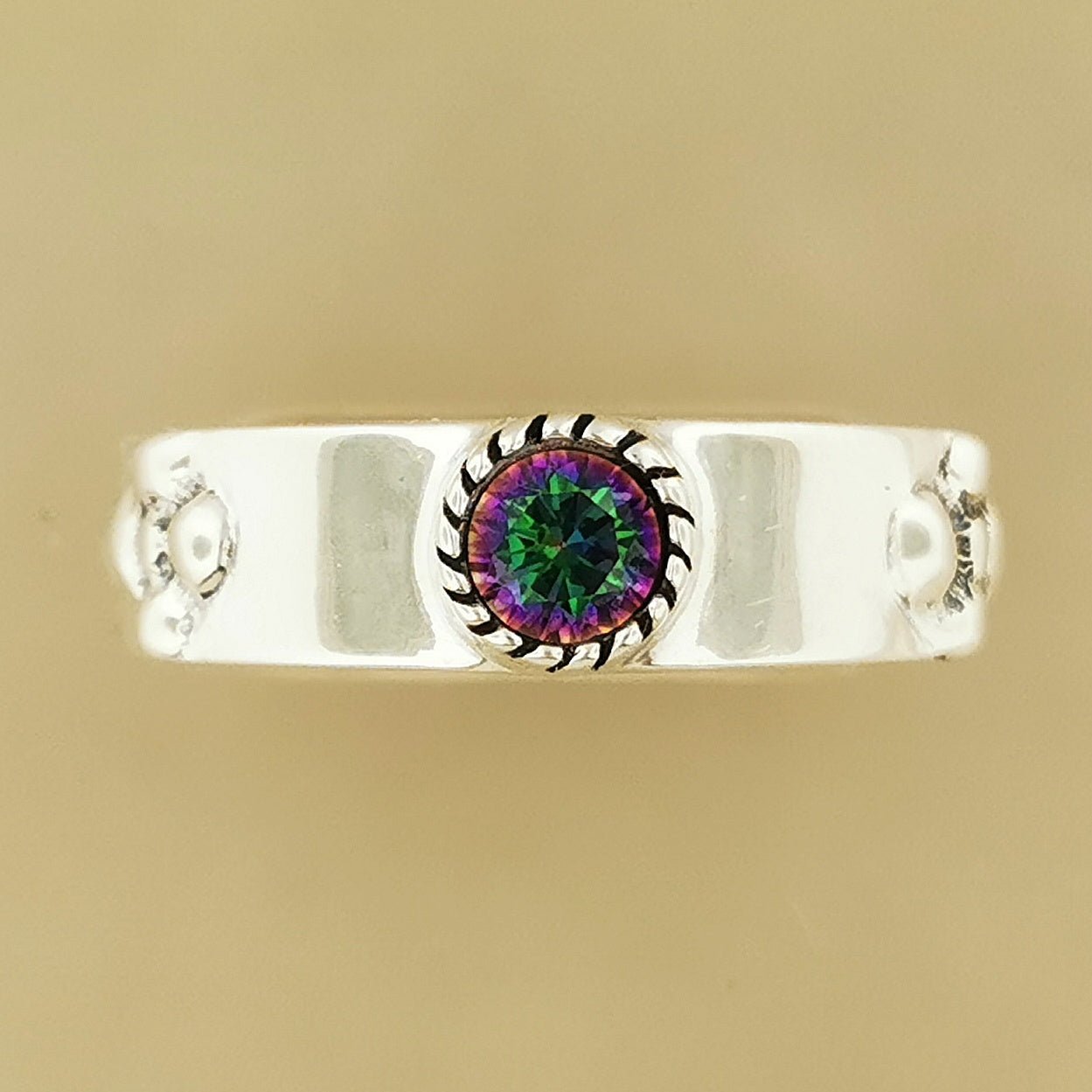 Braidless Howls Moving Castle Ring in Sterling Silver with Imitation Birthstones - Le Dragon Argenté