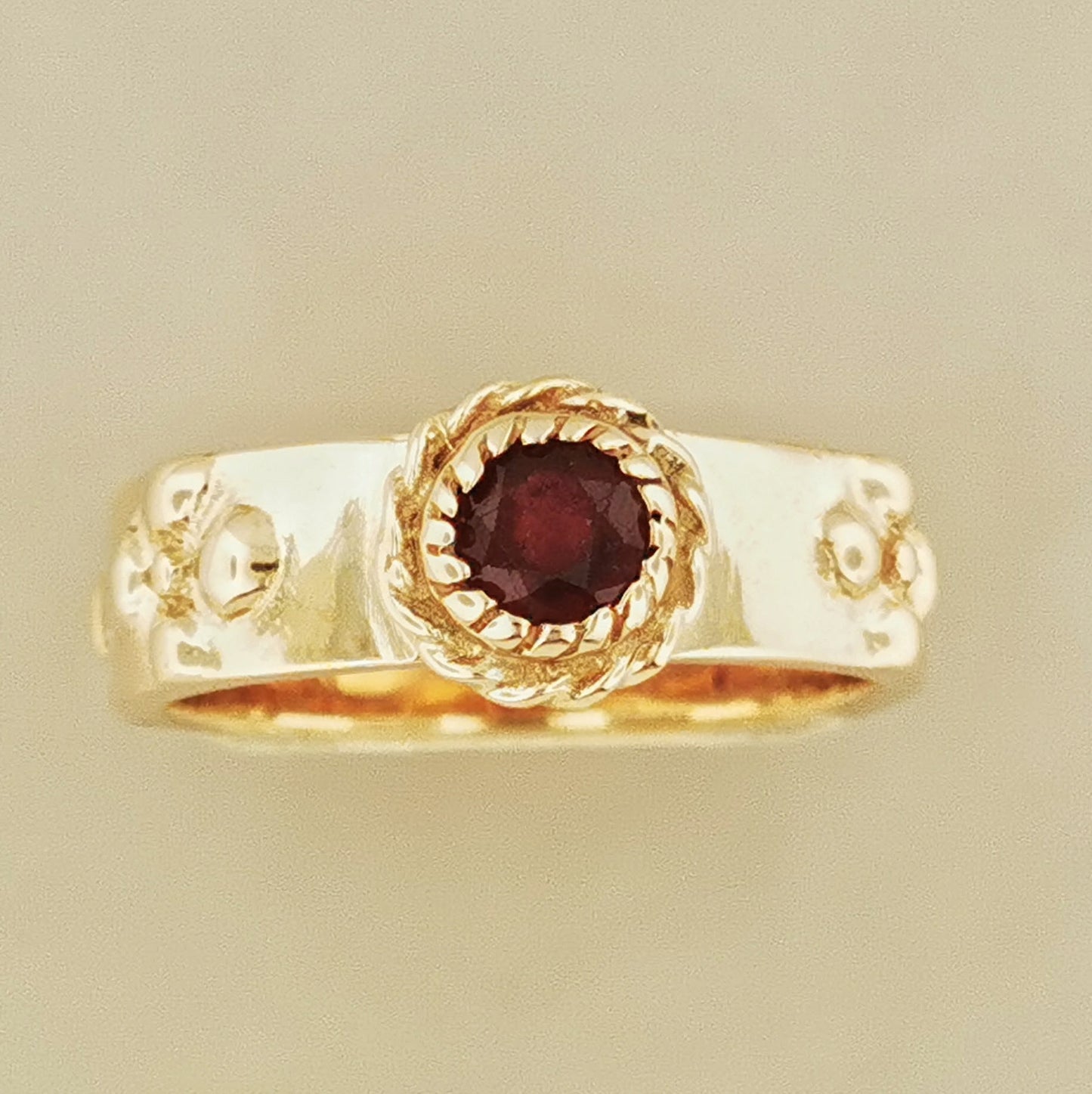 Howls Moving Castle Ring in Antique Bronze with Natural Gemstones