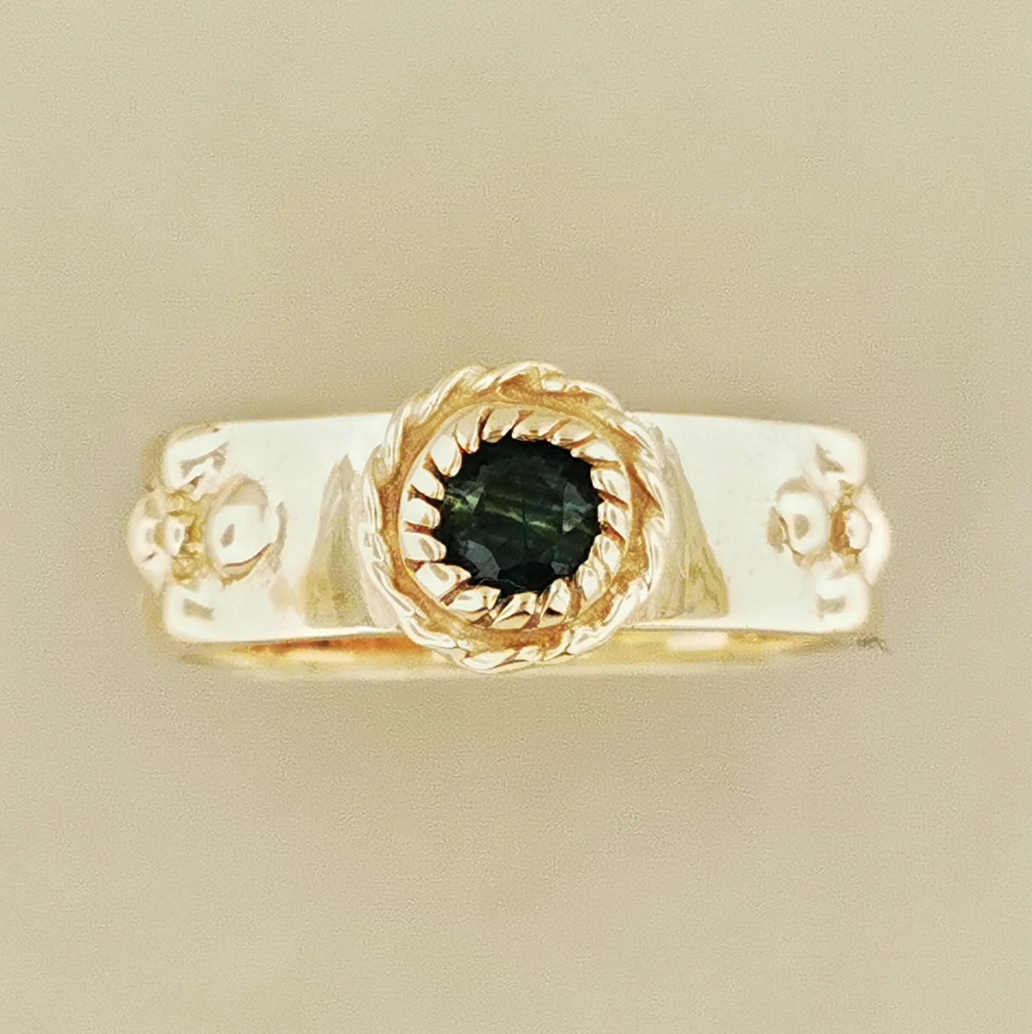Howls Moving Castle Ring in Antique Bronze with Natural Gemstones