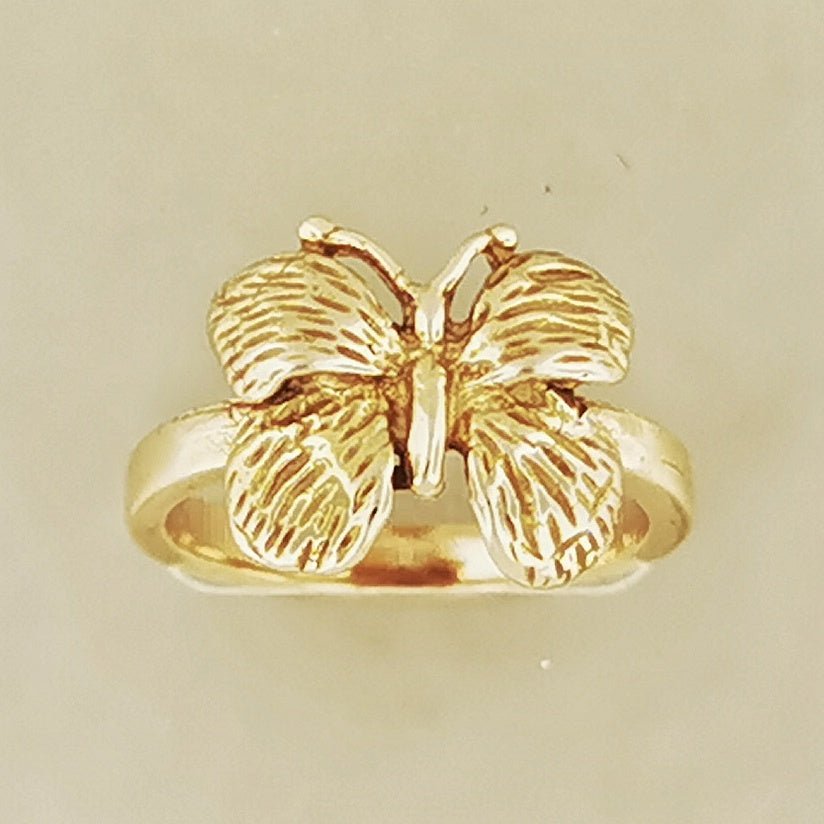 Butterfly Ring in Sterling Silver or Antique Bronze - Le Dragon Argenté