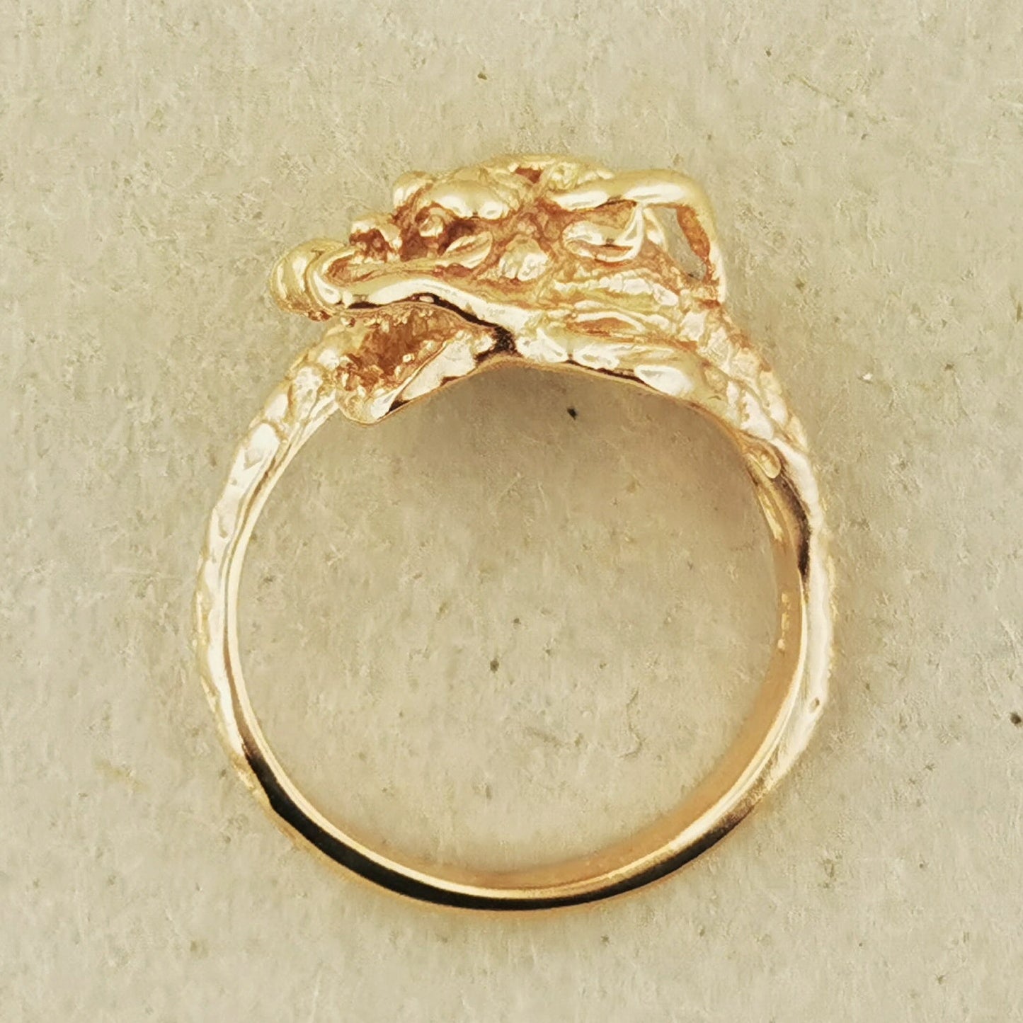 Chinese Dragon Ring in Sterling Silver or Antique Bronze - Le Dragon Argenté