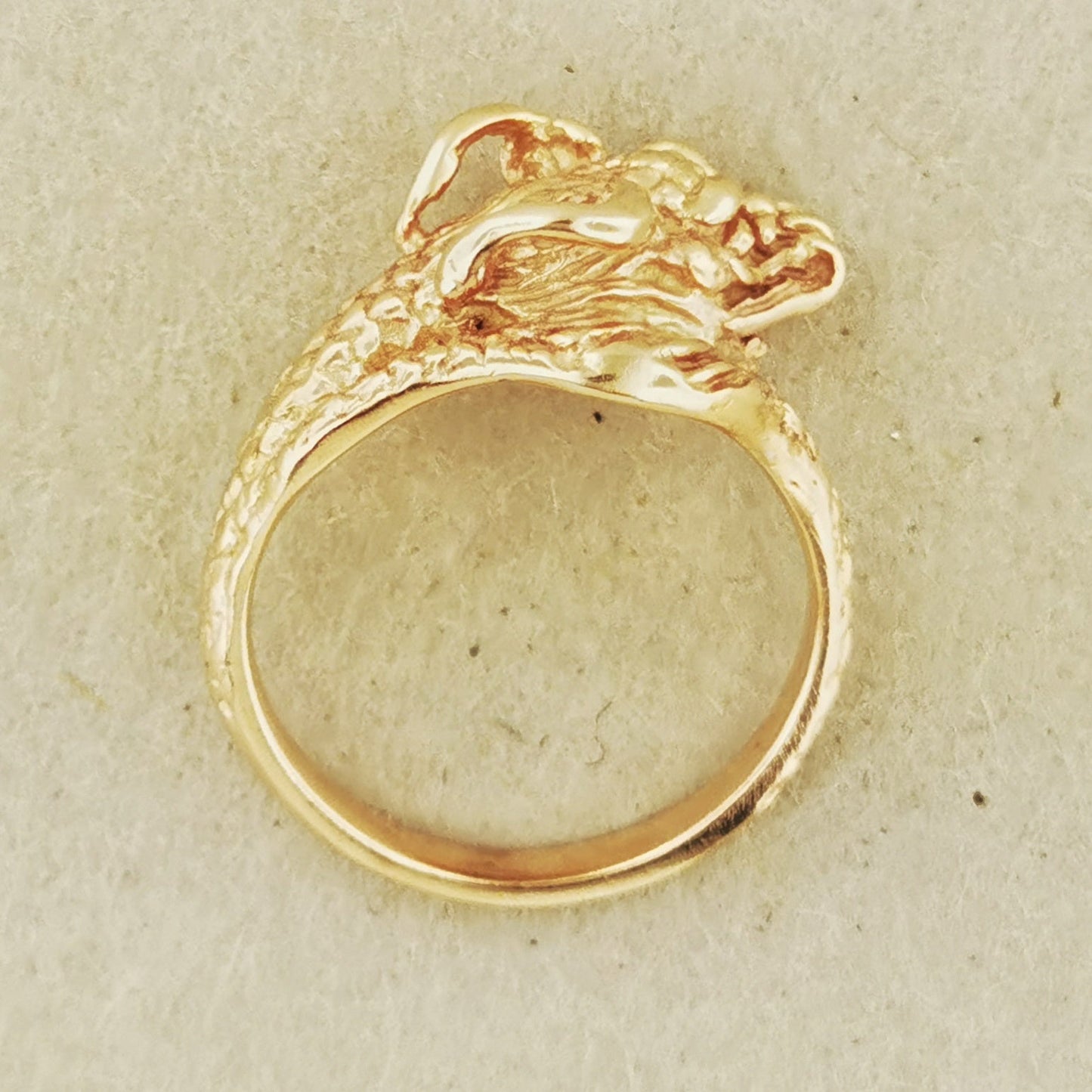 Chinese Dragon Ring in Sterling Silver or Antique Bronze - Le Dragon Argenté