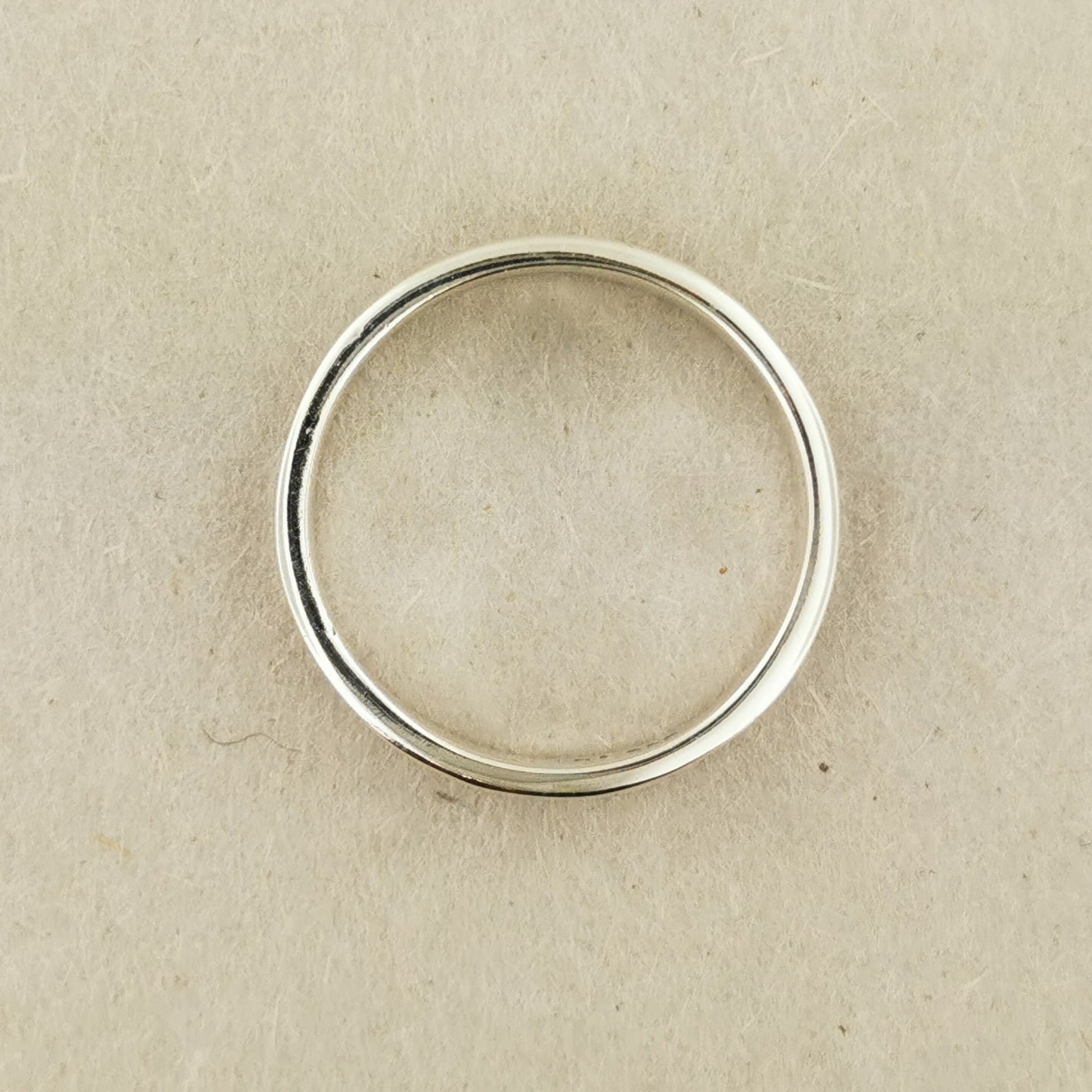 Claddagh Band in Sterling Silver Top View - Le Dragon Argenté