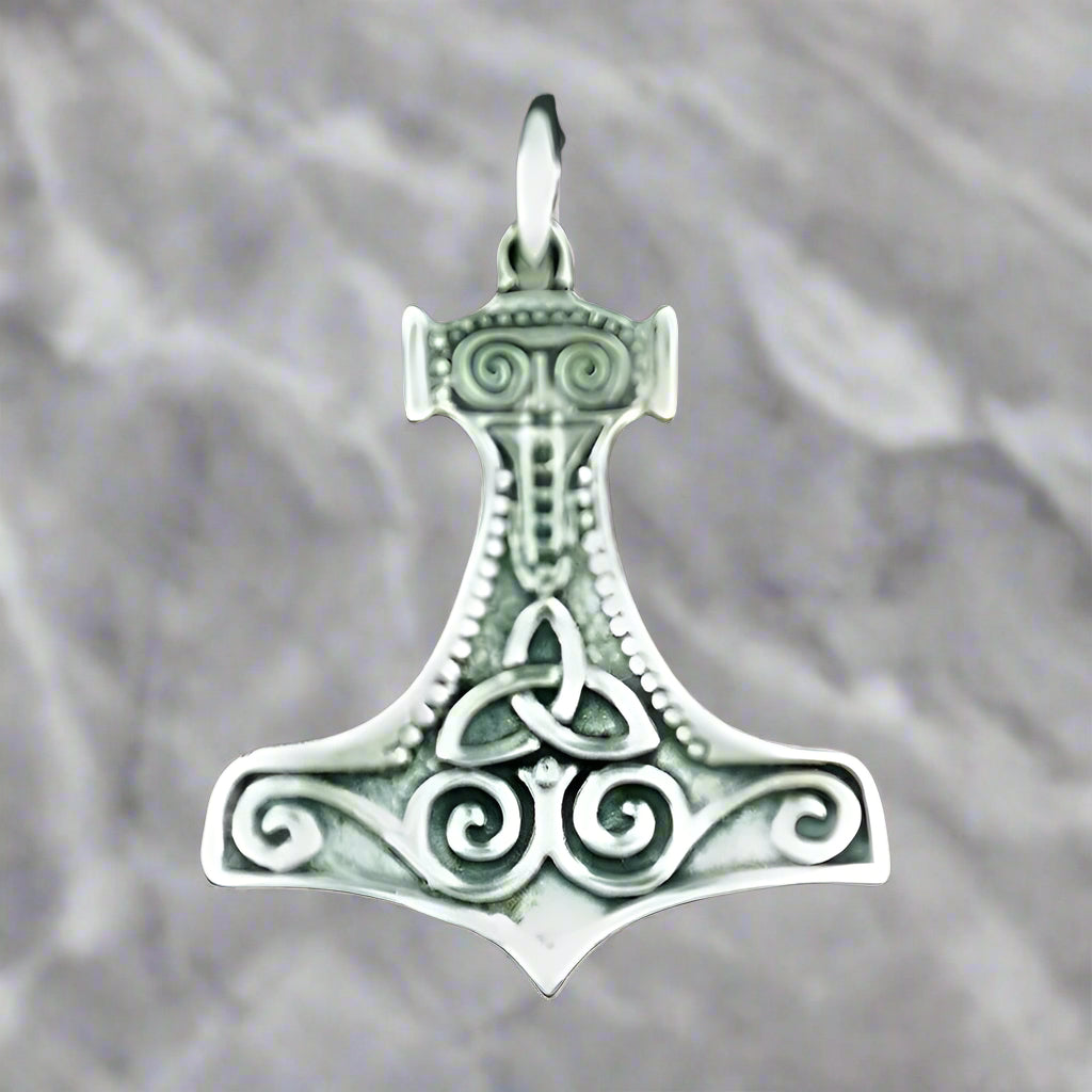 Classic Thor's Hammer in Sterling Silver or Antique Bronze - Le Dragon Argenté