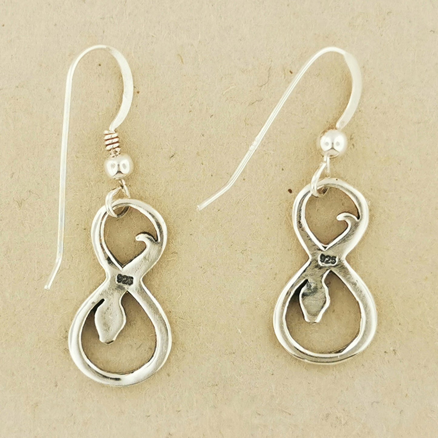Coiled Snake Charm Earrings in Sterling Silver – Handmade Serpent Jewellery by Le Dragon Argenté