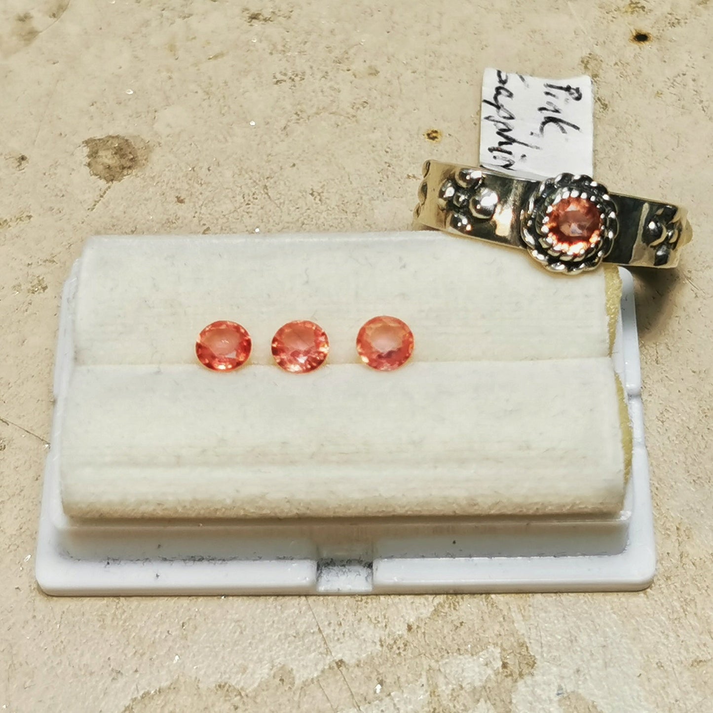Custom Classic 6 Prong Gemstone Ring In Sterling Silver with Pink Sapphire - Le Dragon Argenté