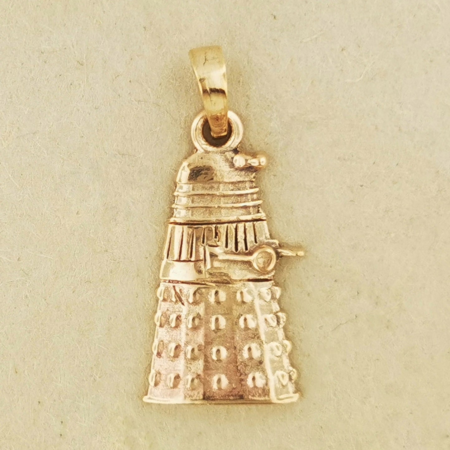 Handmade sci-fi inspired Dr. Who Dalek Pendant in Sterling Silver, Antique Bronze or Stainless steel by Le Dragon Argenté