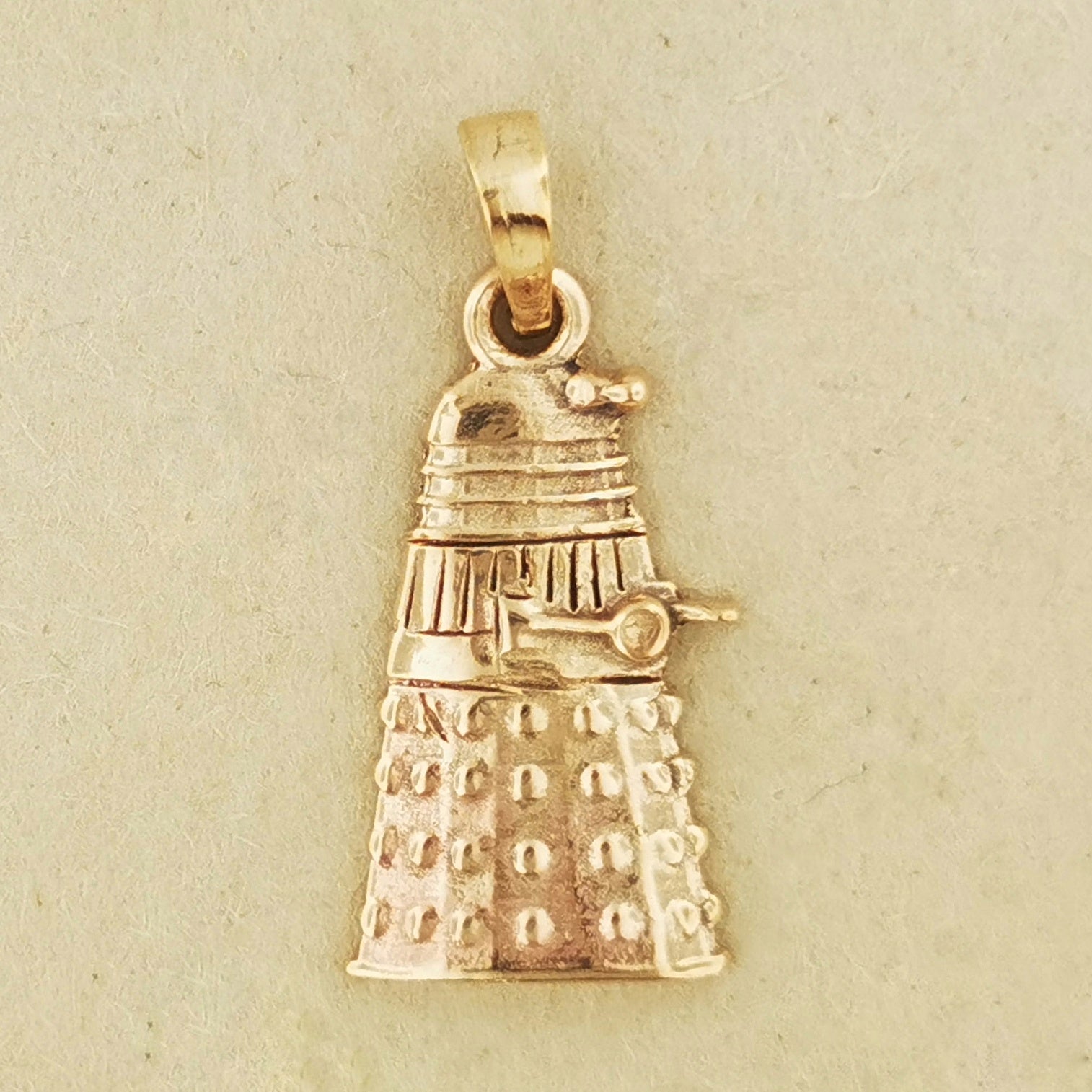 Handmade sci-fi inspired Dr. Who Dalek Pendant in Sterling Silver, Antique Bronze or Stainless steel by Le Dragon Argenté