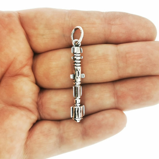 Dr. Who Sonic Screwdriver Pendant in Sterling Silver or Antique Bronze - Le Dragon Argenté