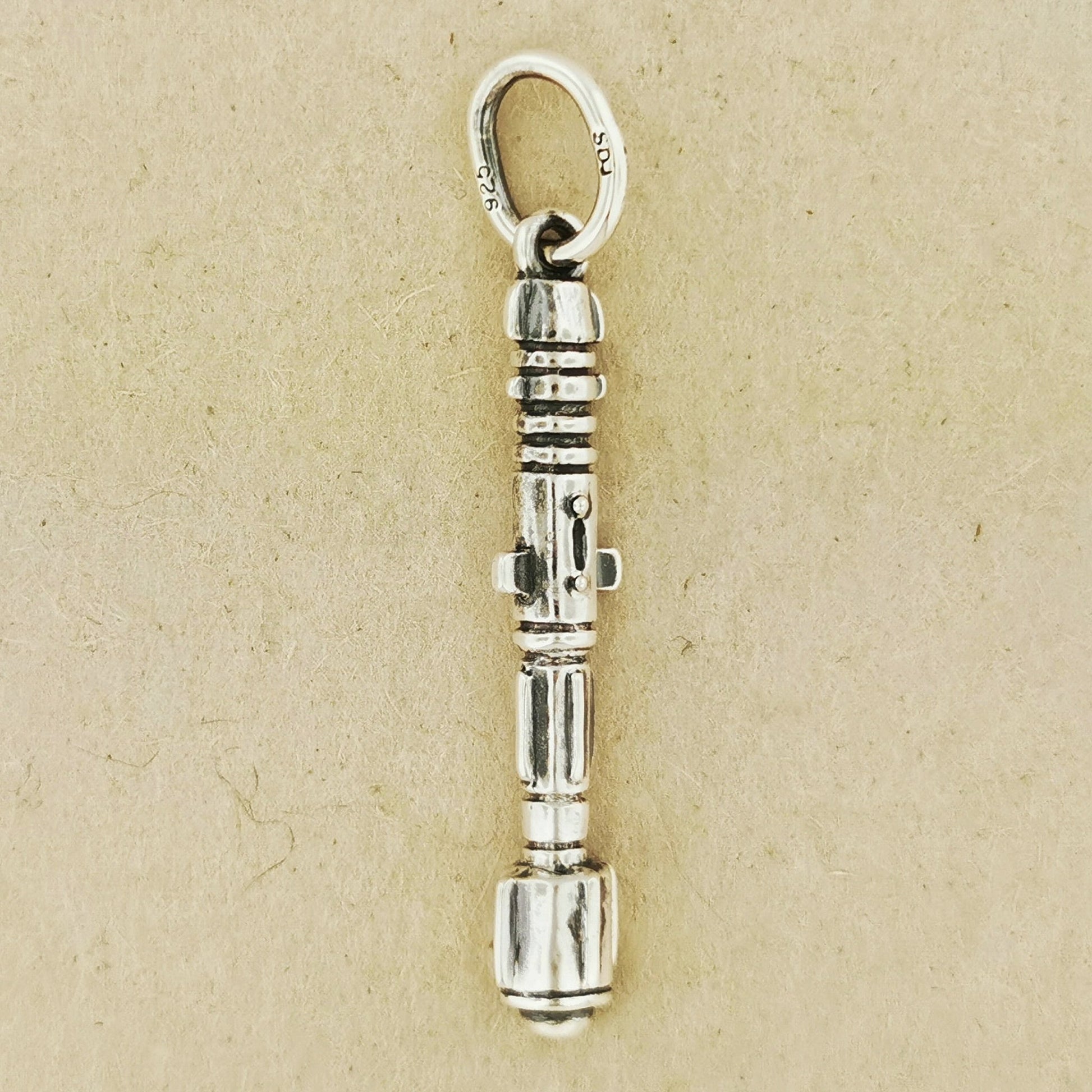 Dr. Who Sonic Screwdriver Pendant in Sterling Silver or Antique Bronze - Le Dragon Argenté