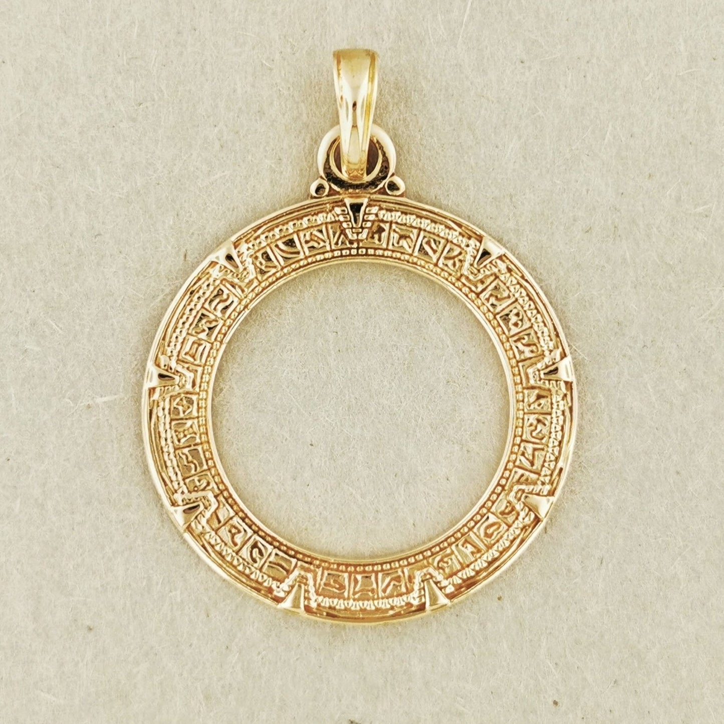 Earth Stargate Pendant in Sterling Silver or Antique Bronze - Le Dragon Argenté