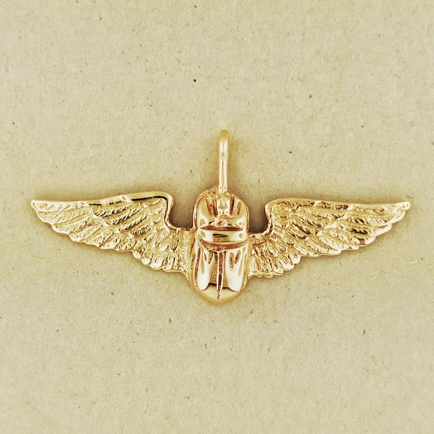 Egyptian Winged Scarab Pendant - Le Dragon Argenté