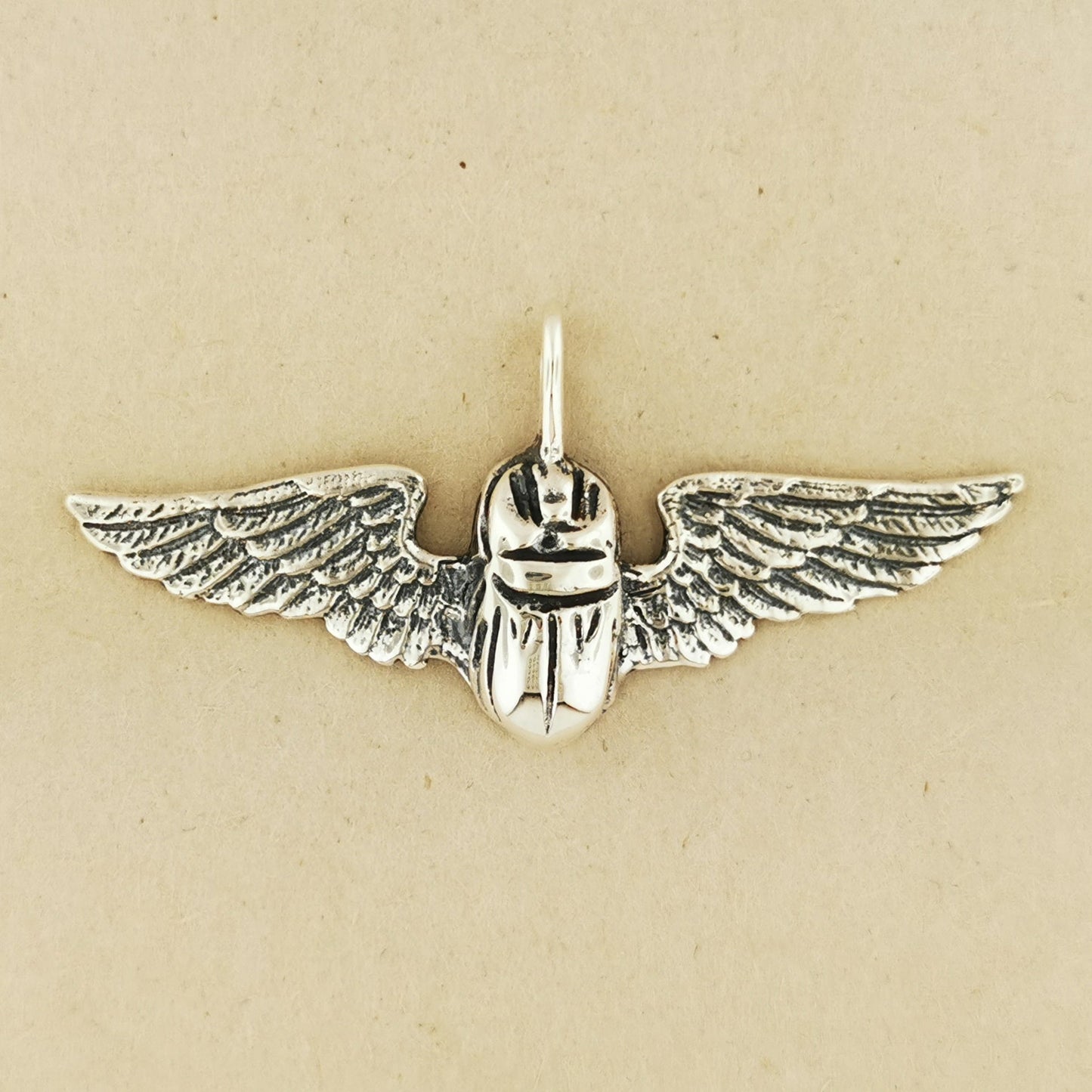 Egyptian Winged Scarab Pendant - Le Dragon Argenté