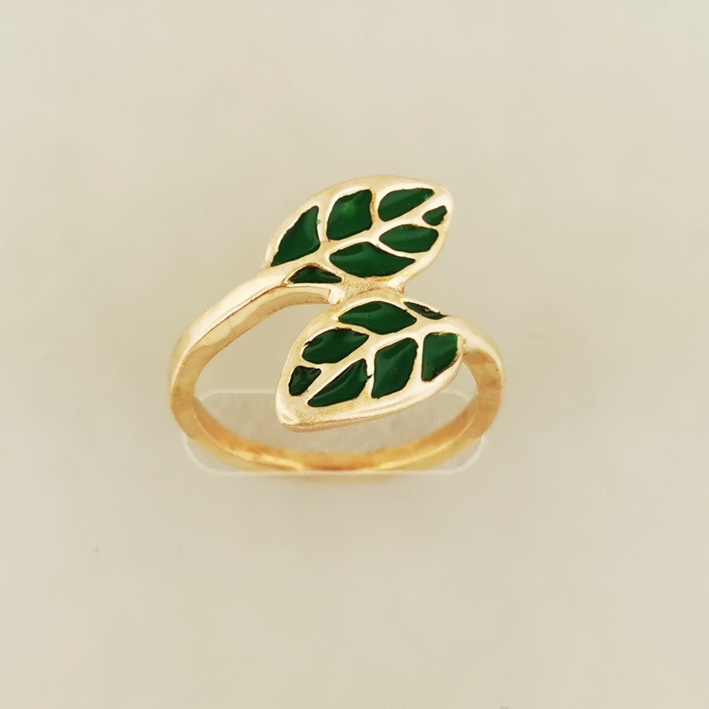 Elvish Leaf Ring in Antique Bronze - Le Dragon Argenté