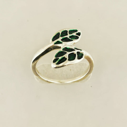 Elvish Leaf Ring in Antique Bronze - Le Dragon Argenté
