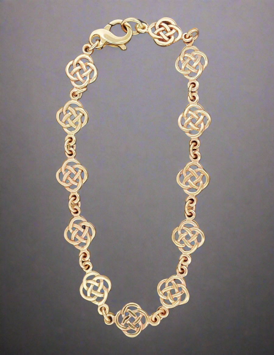 Endless Knot Bracelet in Sterling Silver or Antique Bronze - Le Dragon Argenté