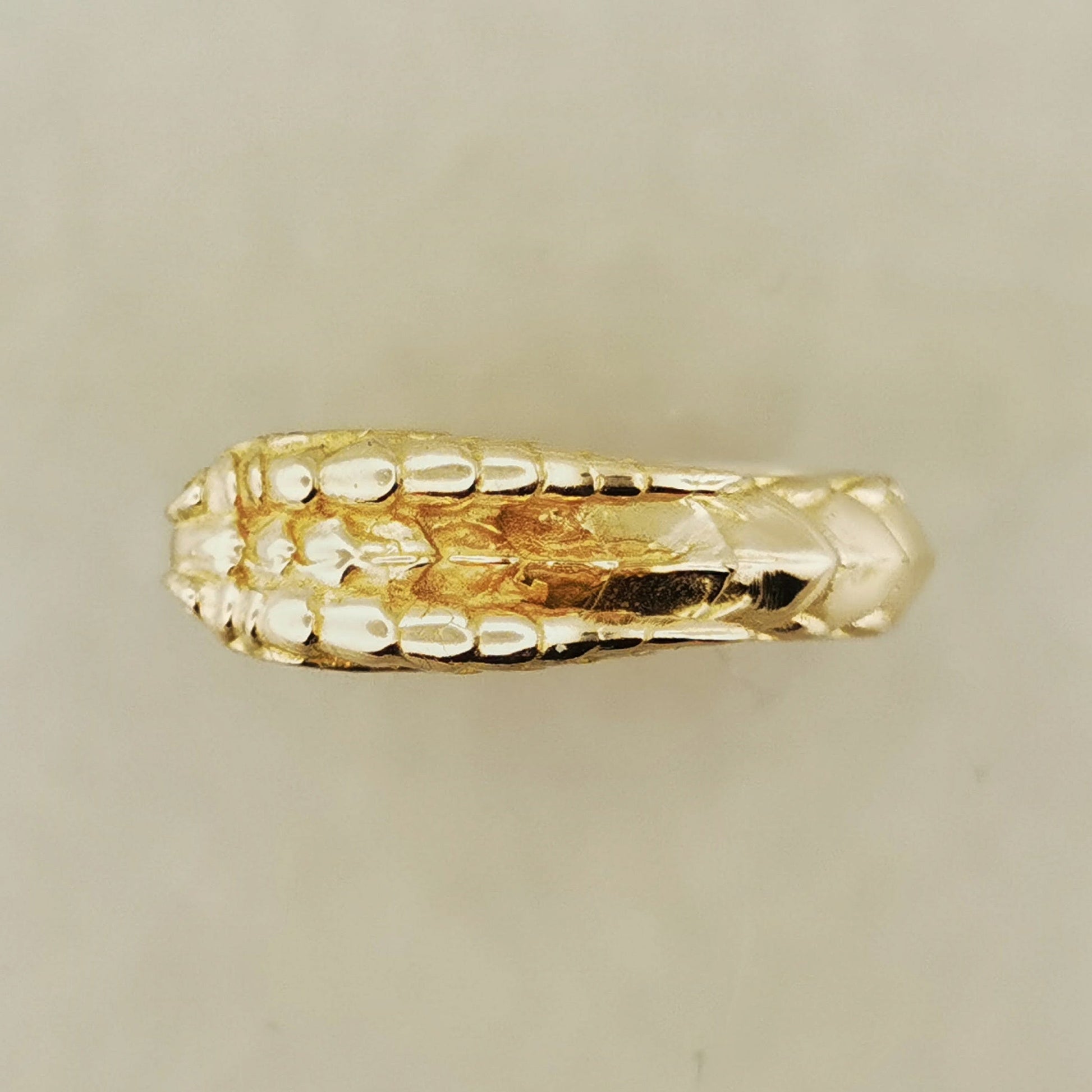 Eternal Dragon Ring With CZ Eyes In Antique Bronze Side View - Le Dragon Argenté