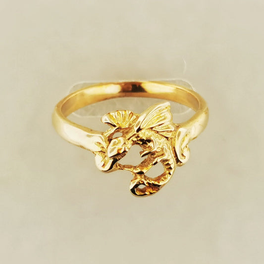 Fairy Dragon Ring by Le Dragon Argenté – fantasy dragon jewellery in sterling silver or antique bronze for fans of magic, fae, and mythical creatures.