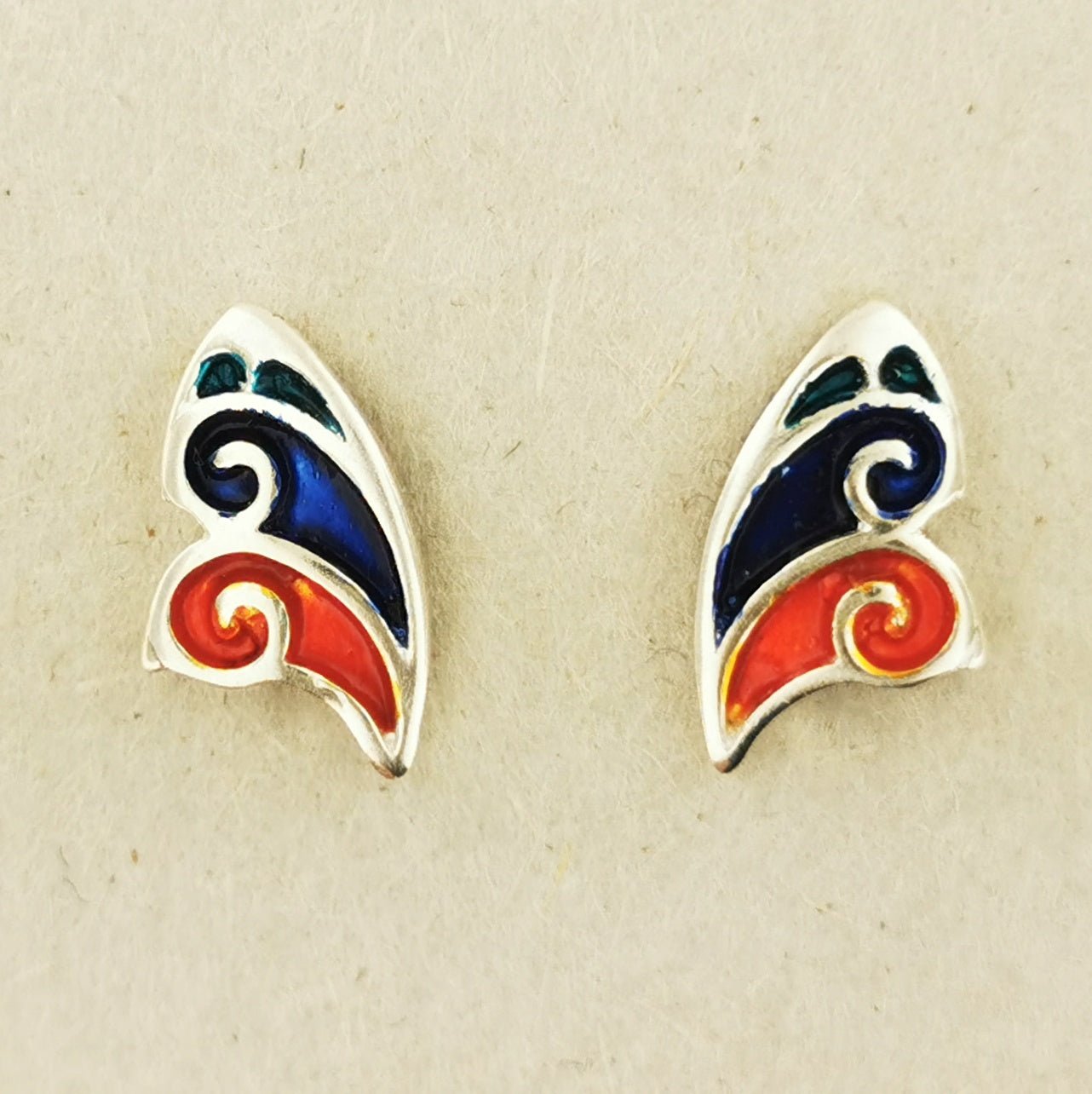 Fairy Wing Stud Earrings in 925 Sterling Silver - Le Dragon Argenté - .925 silver earrings - .925 sterling silver Earrings - 925 silver fairy