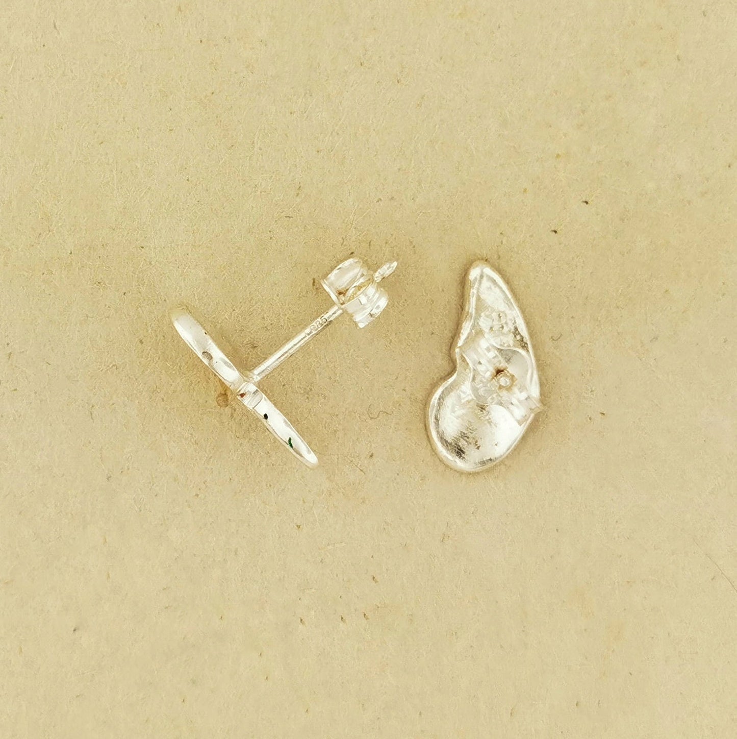Fairy Wing Stud Earrings in 925 Sterling Silver - Le Dragon Argenté - .925 silver earrings - .925 sterling silver Earrings - 925 silver fairy