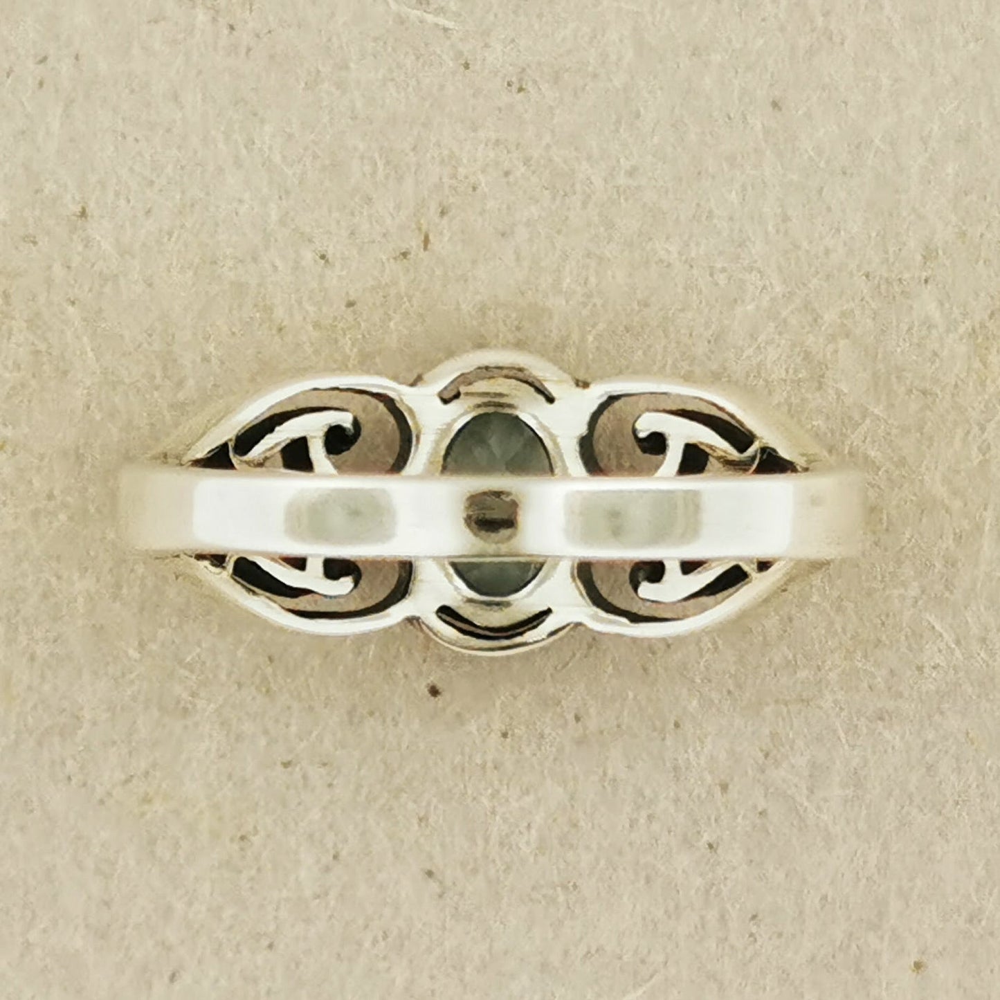 Filigree Gemstone Ring in Sterling Silver - Le Dragon Argenté