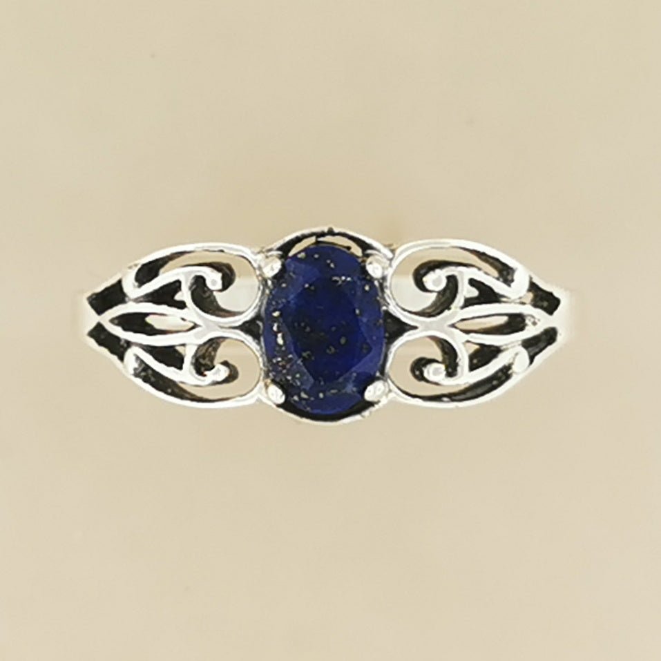 Filigree Gemstone Ring in Sterling Silver - Le Dragon Argenté