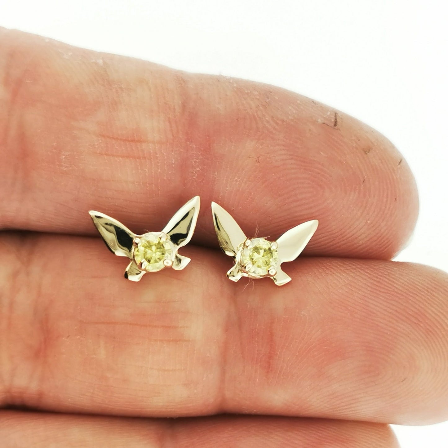 Gold Legend of Zelda Navi Fairy Earrings made to order - Le Dragon Argenté