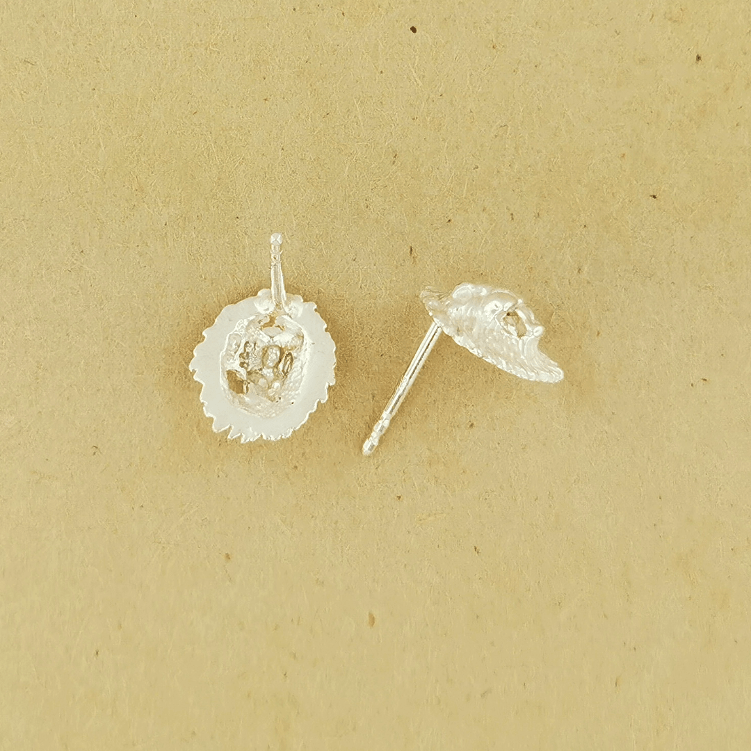 Gold Lion Head Stud Earrings Made to Order - Le Dragon Argenté - animal earrings - animal stud earrings - gold lion earrings