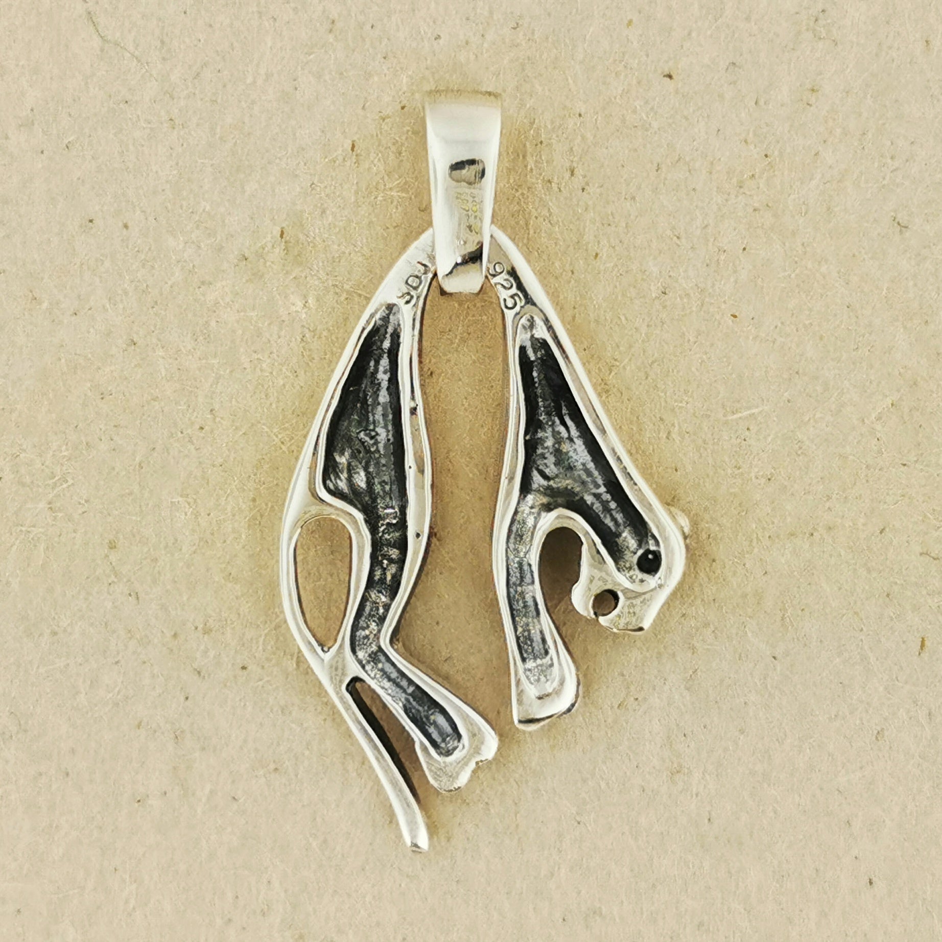 Hanging Cat Pendant in Sterling Silver or Antique Bronze - Le Dragon Argenté