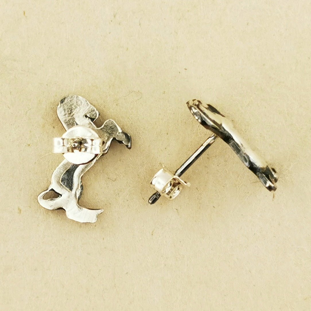Horse Stud Earrings in Sterling Silver by Le Dragon Argenté – elegant, handcrafted equine design perfect for horse lovers and fans of fantasy-inspired jewellery.