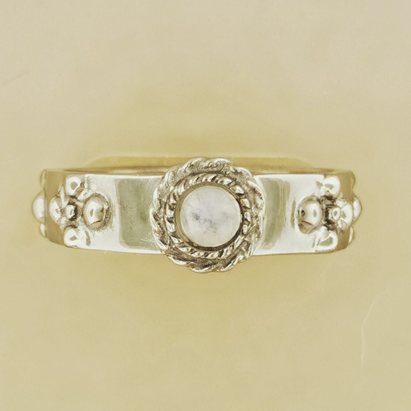 Howls Moving Castle Ring in Stainless Steel with Natural Gemstone - Le Dragon Argenté