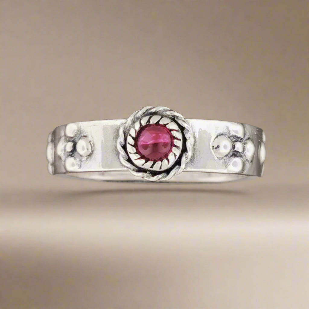 Howls Moving Castle Ring in Sterling Silver with Imitation Birthstone - Le Dragon Argenté