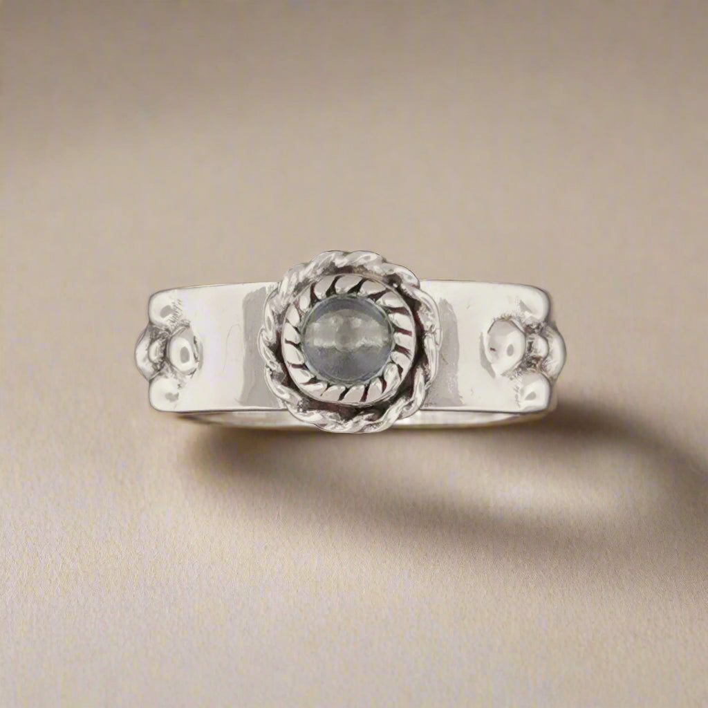 Howls Moving Castle Ring in Sterling Silver with Imitation Birthstone - Le Dragon Argenté