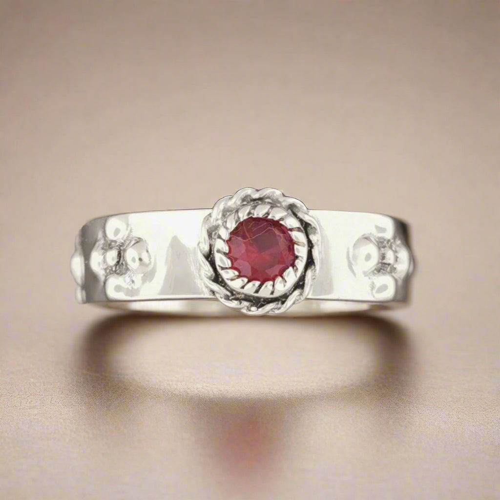 Howls Moving Castle Ring in Sterling Silver with Imitation Birthstone - Le Dragon Argenté