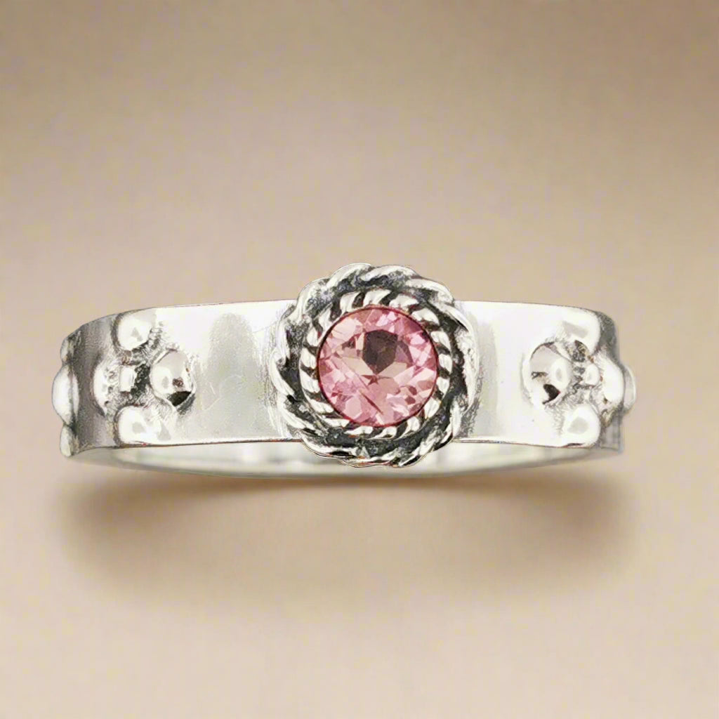 Howls Moving Castle Ring in Sterling Silver with Imitation Birthstone - Le Dragon Argenté